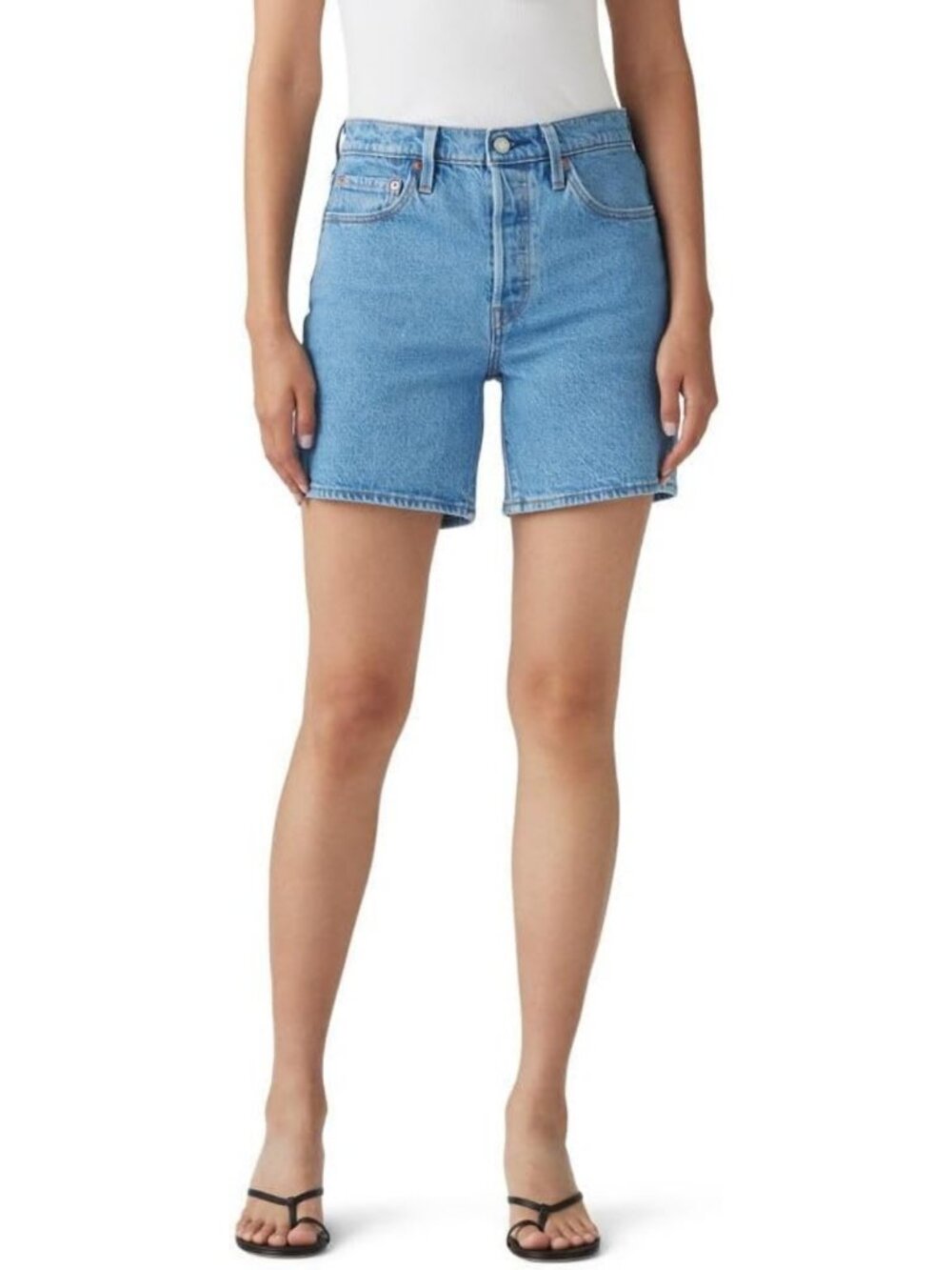 Stylish Mid-Thigh Denim Shorts for Women | Classic Fit & Versatile Summer Wear
